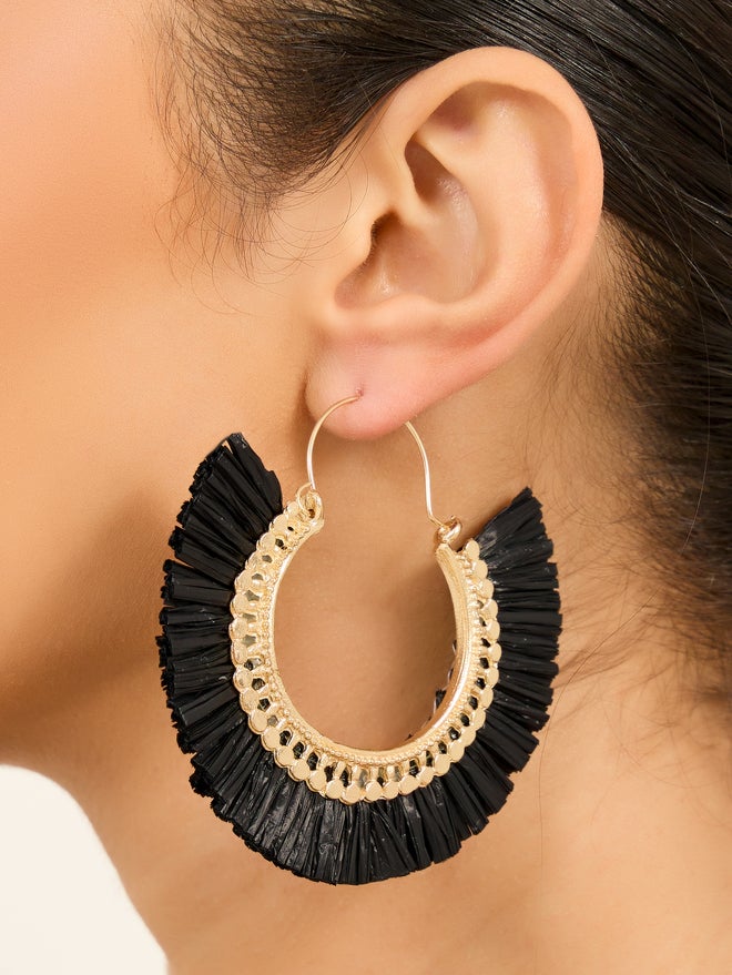 Styli Styli Tasseled Textured Boho Earrings  - Image 2