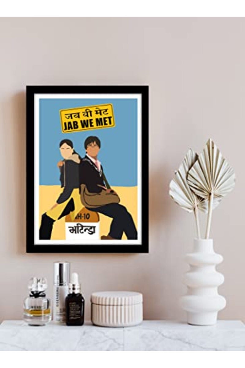 GRAY WALL Jab We Met Minimal Art Framed Poster - Image 2