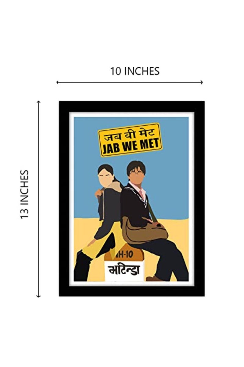 GRAY WALL Jab We Met Minimal Art Framed Poster - Image 3