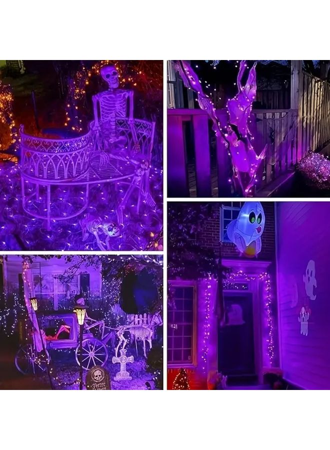 7M 50LED Purple Solar Fairy Lights Water Resistant IP54 Outdoor String For Garden - Image 3