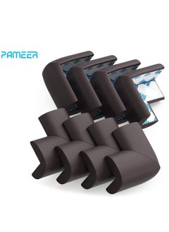 PAMEER Soft Baby Proofing Corner Guards & Edge Protectors Pre-Taped Table Corner Protector Child Safety Furniture Bumper Sharp Corner Cushions 8 Pack  - Image 1