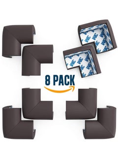 PAMEER Soft Baby Proofing Corner Guards & Edge Protectors Pre-Taped Table Corner Protector Child Safety Furniture Bumper Sharp Corner Cushions 8 Pack  - Image 3