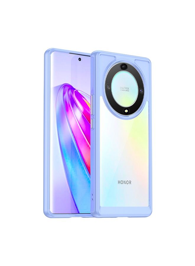 Honor X9A Case Cover Protector Back Accessories with Comfortable Touching Anti-Scratch Slim Stylish TPU Shock Absorption Protective Protection For Honor X9A Blue - Image 1