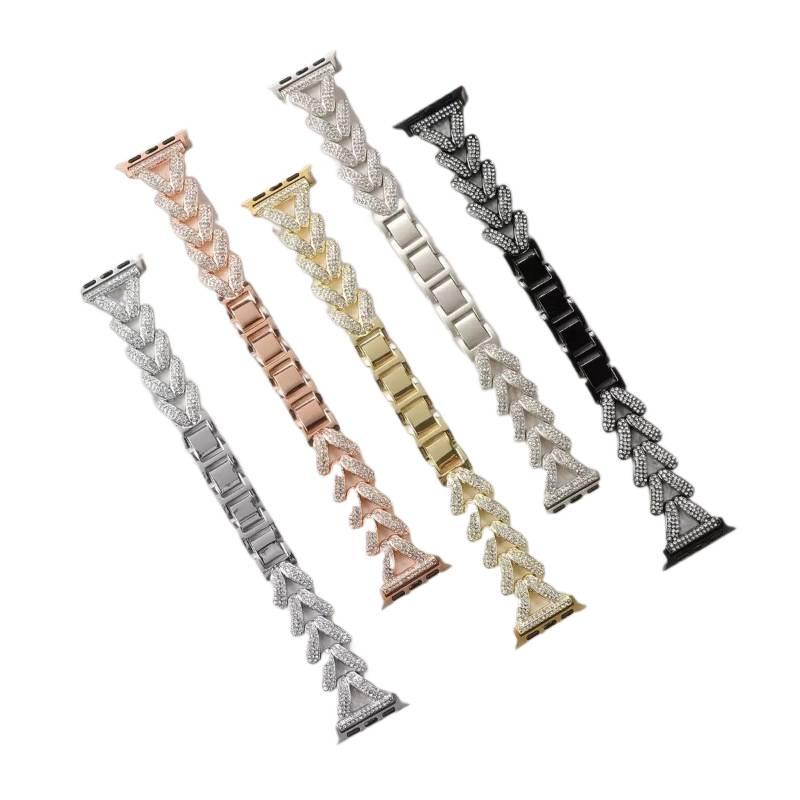 Adjustable Stainless Steel Link Smartwatch Band Compatible with Apple Watch 38 40 41 42 44 45 49mm with Fit Replacement Strap and Dressy Metal - Image 2