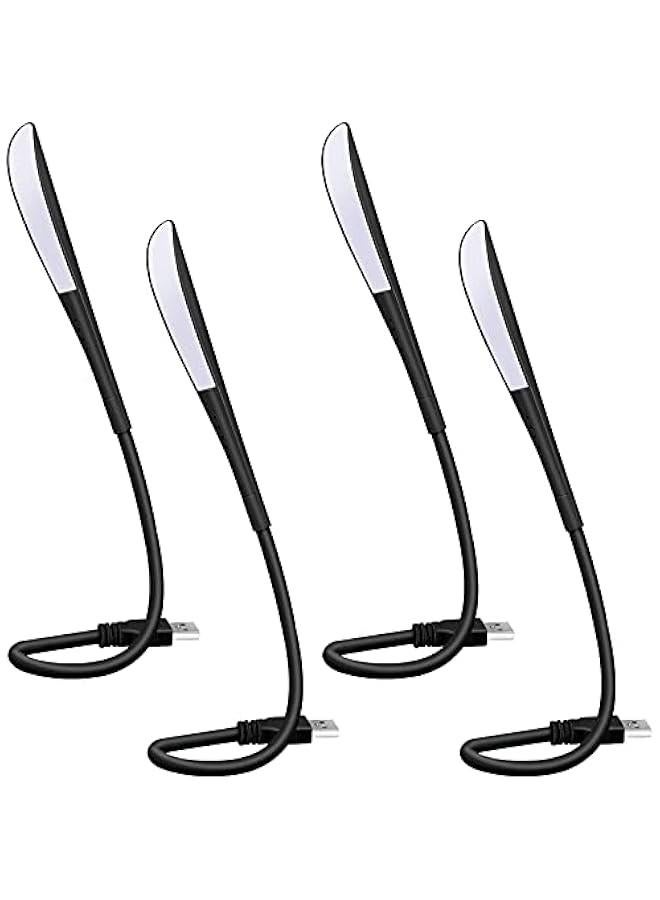 Arabest 4 Pcs Temperature LED USB Laptop Light with LEDs Beads, Touch Switch and Flexible Bendable for Keyboard Notebook Laptop, Desktop, PC and Computer (14 LEDs Beads)  - Image 1