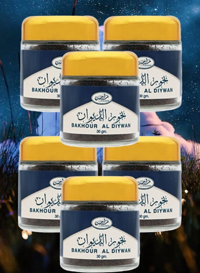 MARAHIB 6 Pieces Bakhour Al Diywan 30g - Image 1