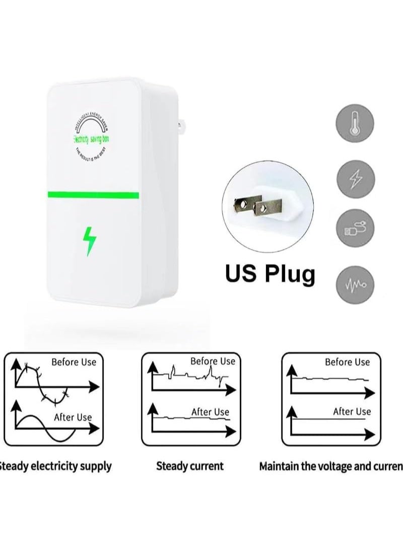 INSIJAM 3PCS High Precision Voltage Stabilizer Reducer Home Use Consumption Saving Power Reducer Frequency Smart Box Saving Box with US Plug - Image 3