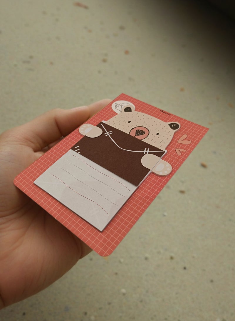 Sticky Notes Set - 15 Sheets with Unique and Playful Bear Design - Image 5