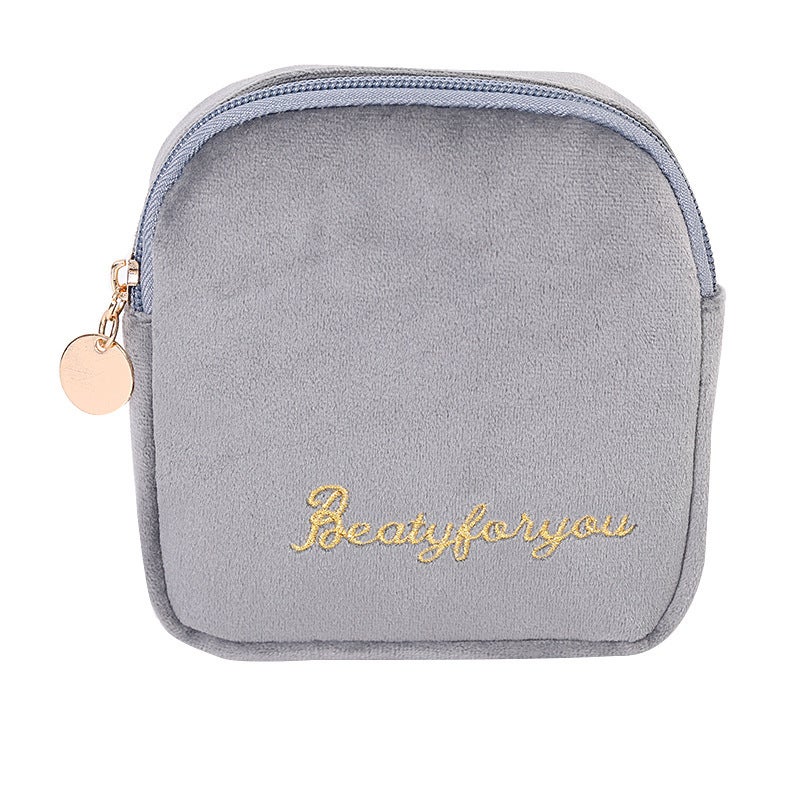 Sanitary Pad Storage Pouch Portable Multi-Functional Advanced gray [sanitary napkin storage bag]] 