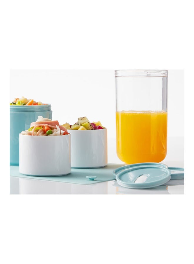 NIBEMINENT Portable Outdoor Picnic Food Storage Container Blue Box 25 x 9 9cm - Image 4