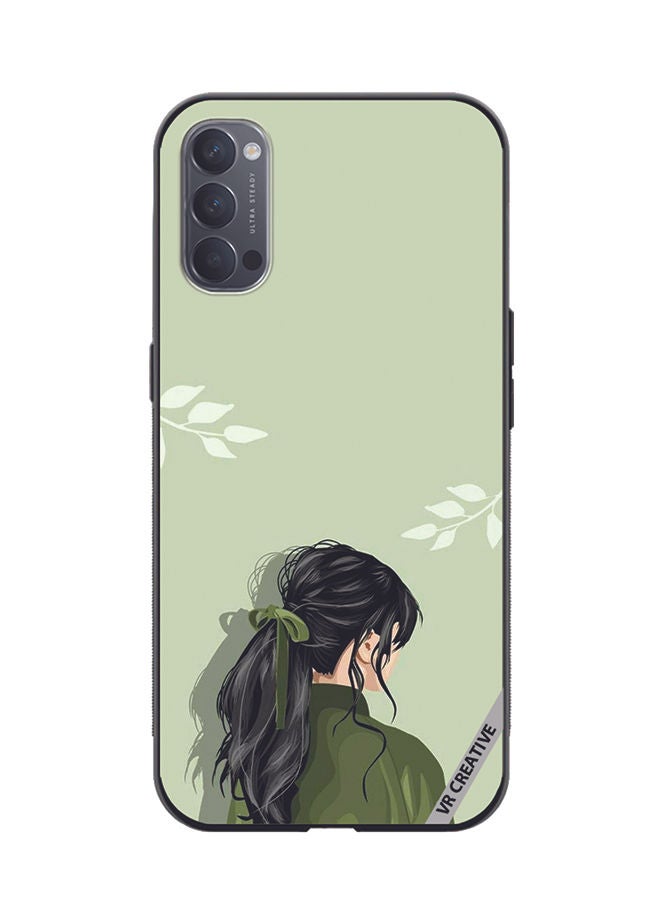 VR CREATIVE Protective Case Cover For Oppo Reno4 Pro 5G A Girl Design Multicolour - Image 1