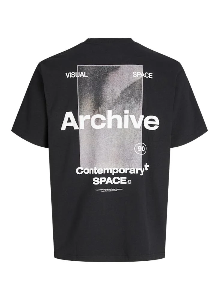 JACK & JONES Printed Crew Neck T-Shirt