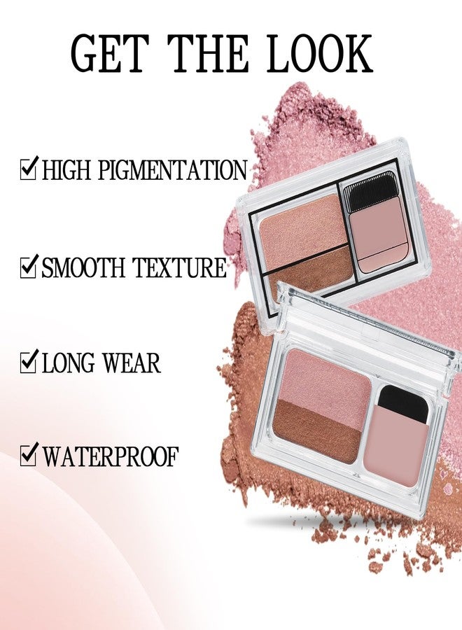 Apooliy Dual-Color Eyeshadow Palette with Applicator,Waterproof Eye Shadow,Shimmer Eye Makeup Palette,Long Lasting - Image 3