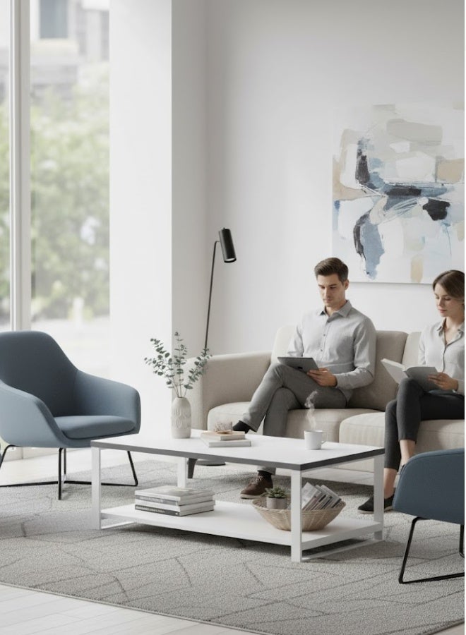 Neo Front Office Coffee Table – Square Centre Table, 120x60x60 cm – TC-030-Big - Image 2