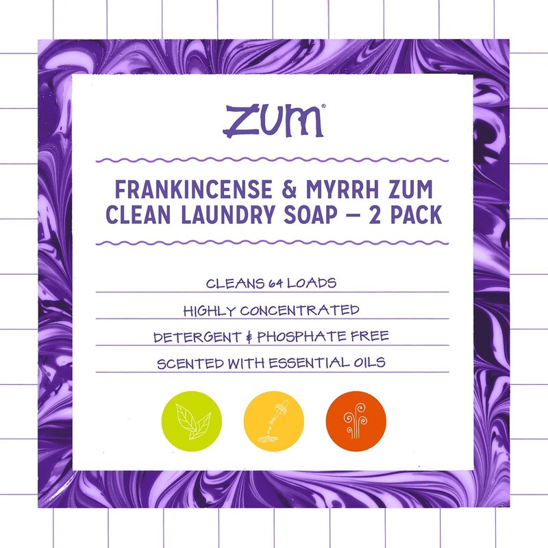 Zum Clean Aromatherapy Laundry Soap - Frankincense & Myrrh - Image 2
