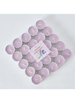 Home Box Qara 50-Piece Lavender Chamomile Tealight Candle Set 19 x 2.5 x 19 cm  - Image 5