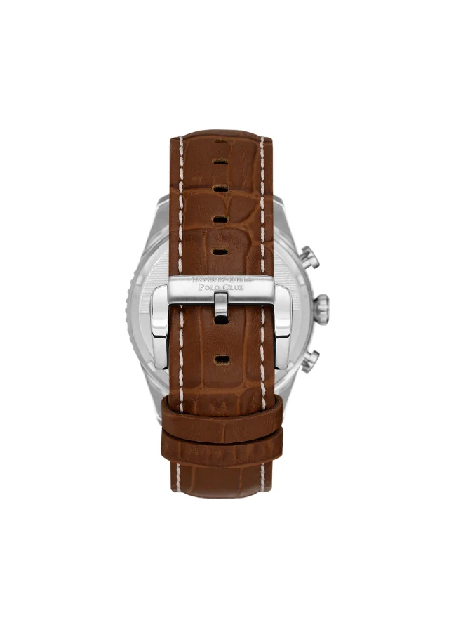 بيفرلي هيلز بولو كلوب BEVERLY HILLS POLO CLUB Men Multi Function Silver Dial Watch - BP3723X.375