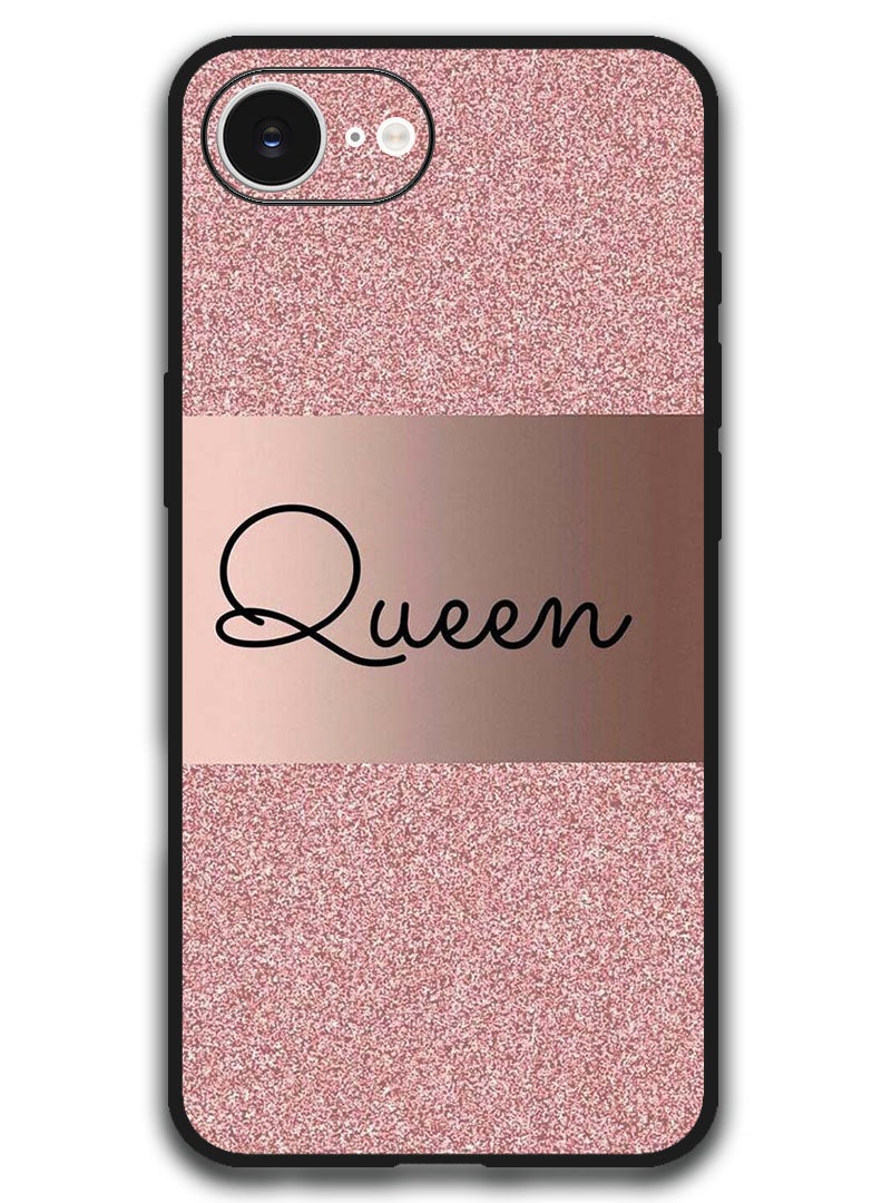 Theodor Case Compatible with Apple iPhone 16e 6.1 Inch Protection Shockproof Bumper Cover - Queen Glitters - Image 1
