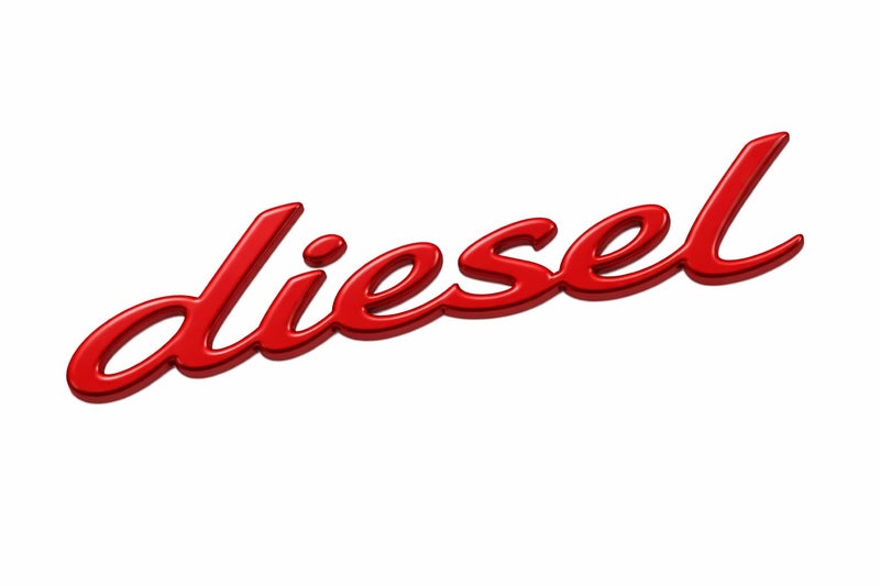 OAN Diesel Emblem Self-Adhesive Sticker for Car Fuel Tank (Red Italic) - Image 1