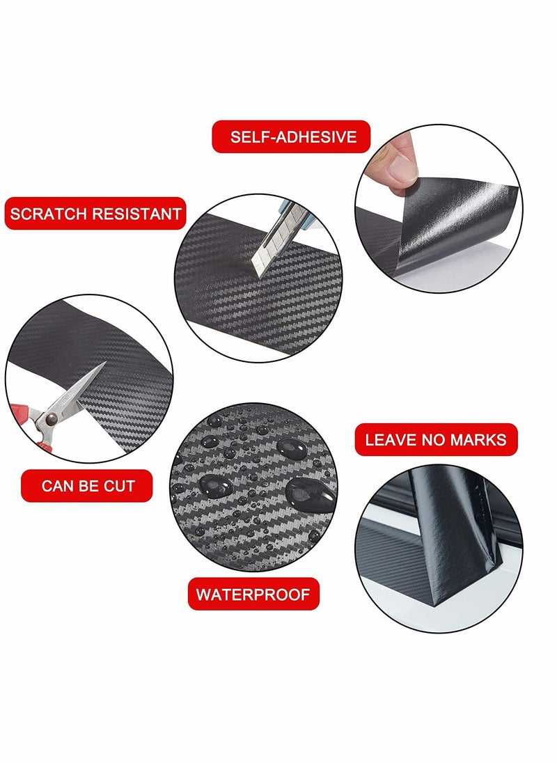 Y&D - Car Door Edge Guards, Scratch Cover Protector Paint Threshold Guard, Front Rear Entry Sill Guard Scuff Plate Bumper for Most Cars,2in x 9.8ft (5cm 3m, Black) - Image 1