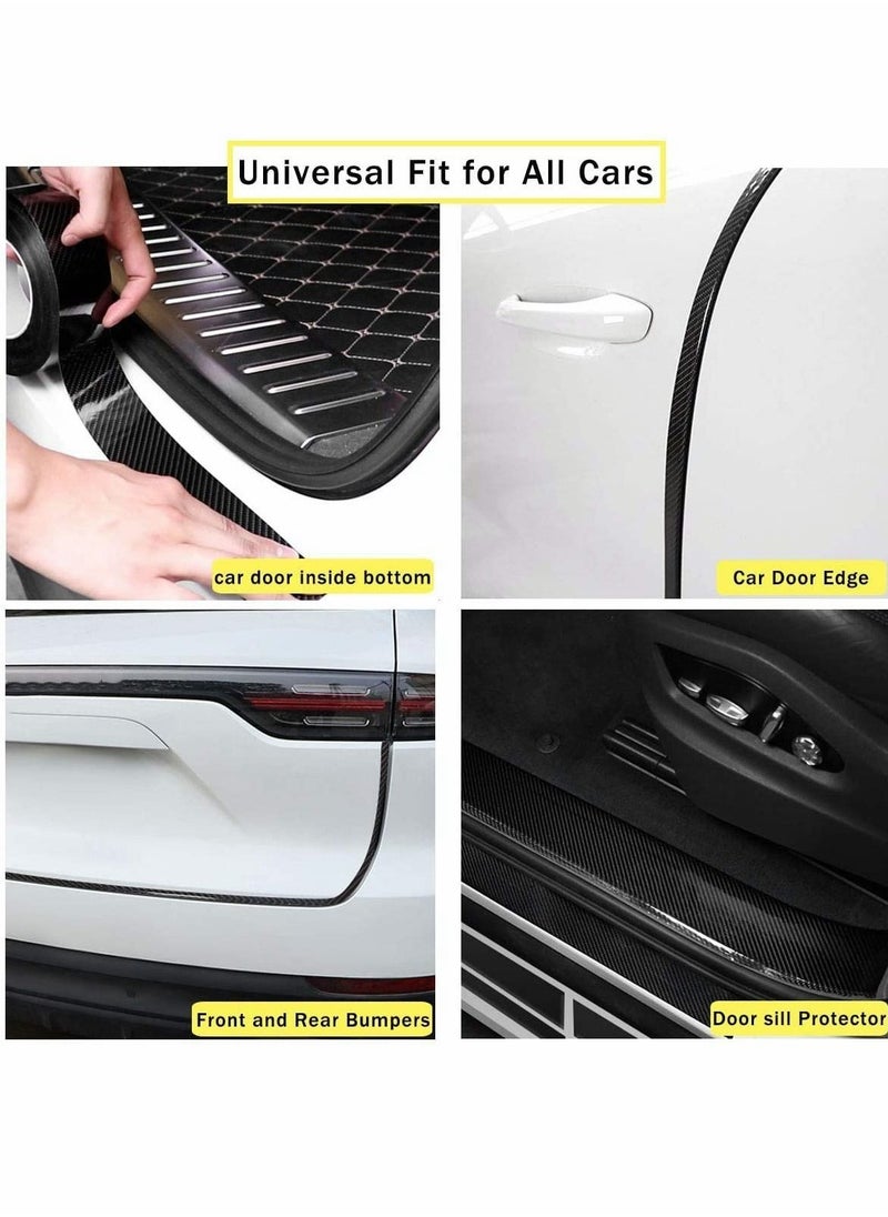 Y&D Car Door Edge Guards, Scratch Cover Protector Paint Threshold Guard, Front Rear Entry Sill Guard Scuff Plate Bumper for Most Cars,2in x 9.8ft (5cm 3m, Black)  - Image 4