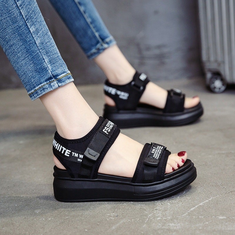 2023 Summer Roman Beach Shoes 2022 Summer New Women's Sports Style Sandals Student Platform Women's Shoes Magic - Image 2