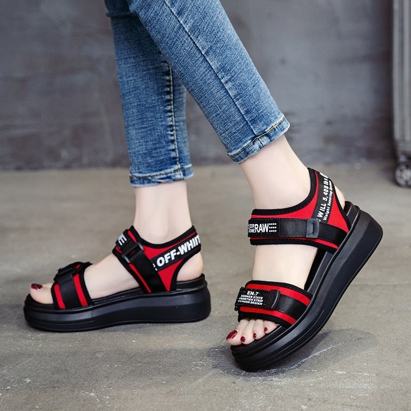 2023 Summer Roman Beach Shoes 2022 Summer New Women's Sports Style Sandals Student Platform Women's Shoes Magic - Image 3