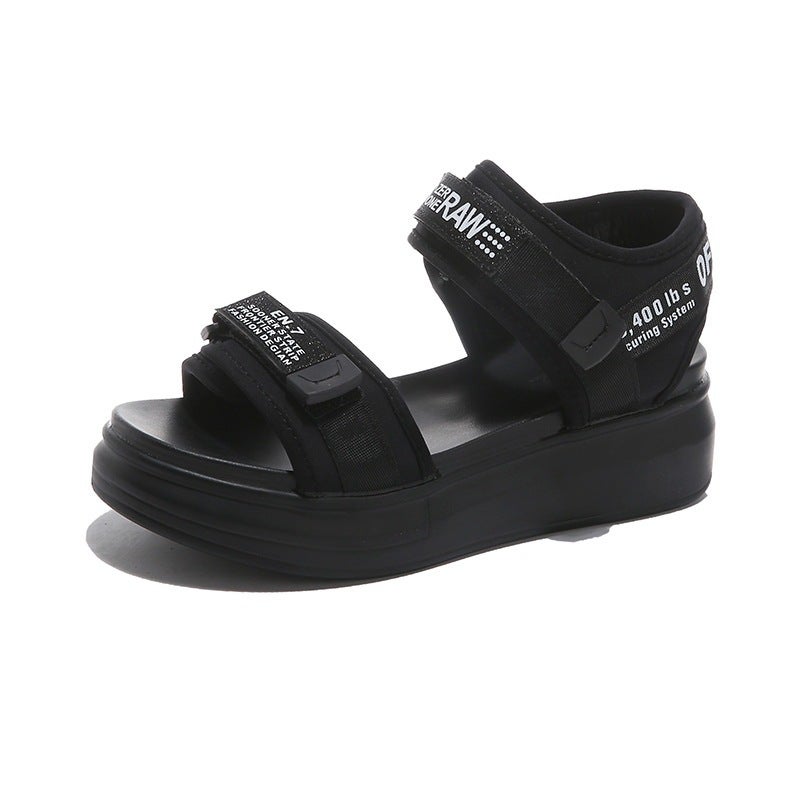 2023 Summer Roman Beach Shoes 2022 Summer New Women's Sports Style Sandals Student Platform Women's Shoes Magic - Image 1