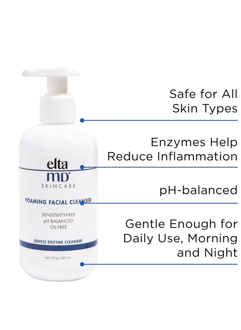 EltaMD - EltaMD Foaming Facial Cleanser, Gentle Face Wash for Acne, Oil-free, Sensitivity-free, Dermatologist-Recommended Enzyme & Amino Acid Face Wash & Makeup Remover, 7 oz - Image 1