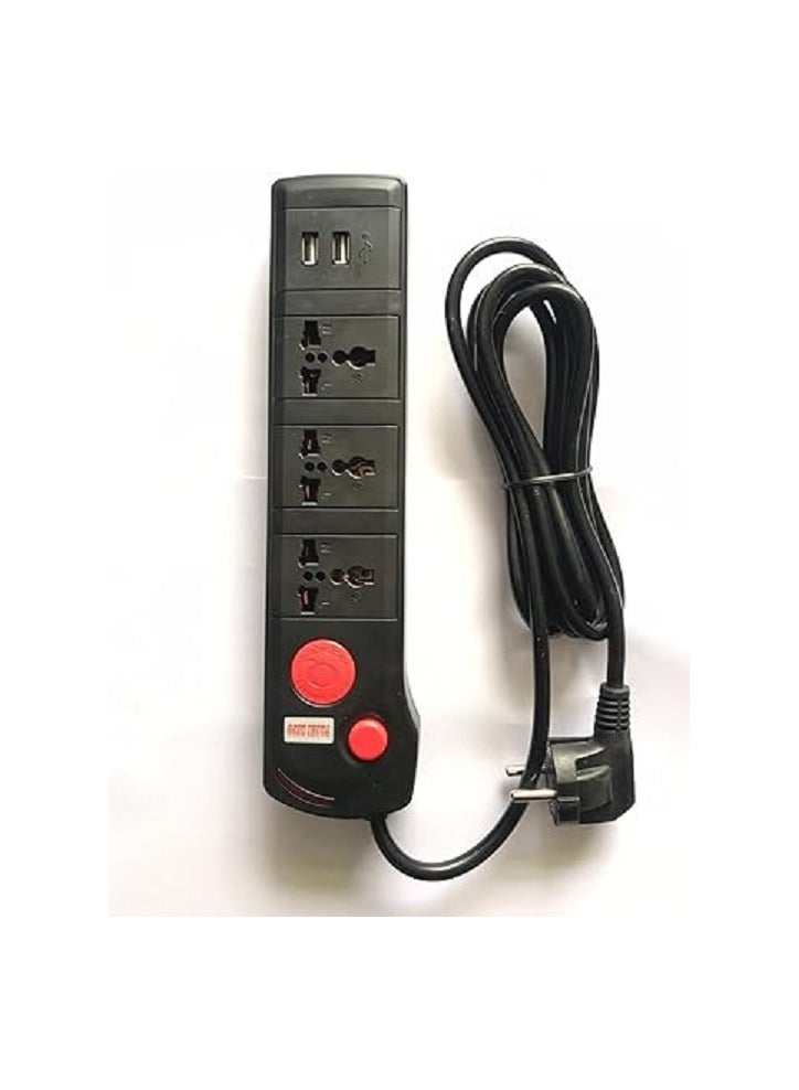 مشترك 4 عين و 2 مخرج يو اس بي يو اس بى طول سلك 2 متر مصنوع من النحاس سلك محمل