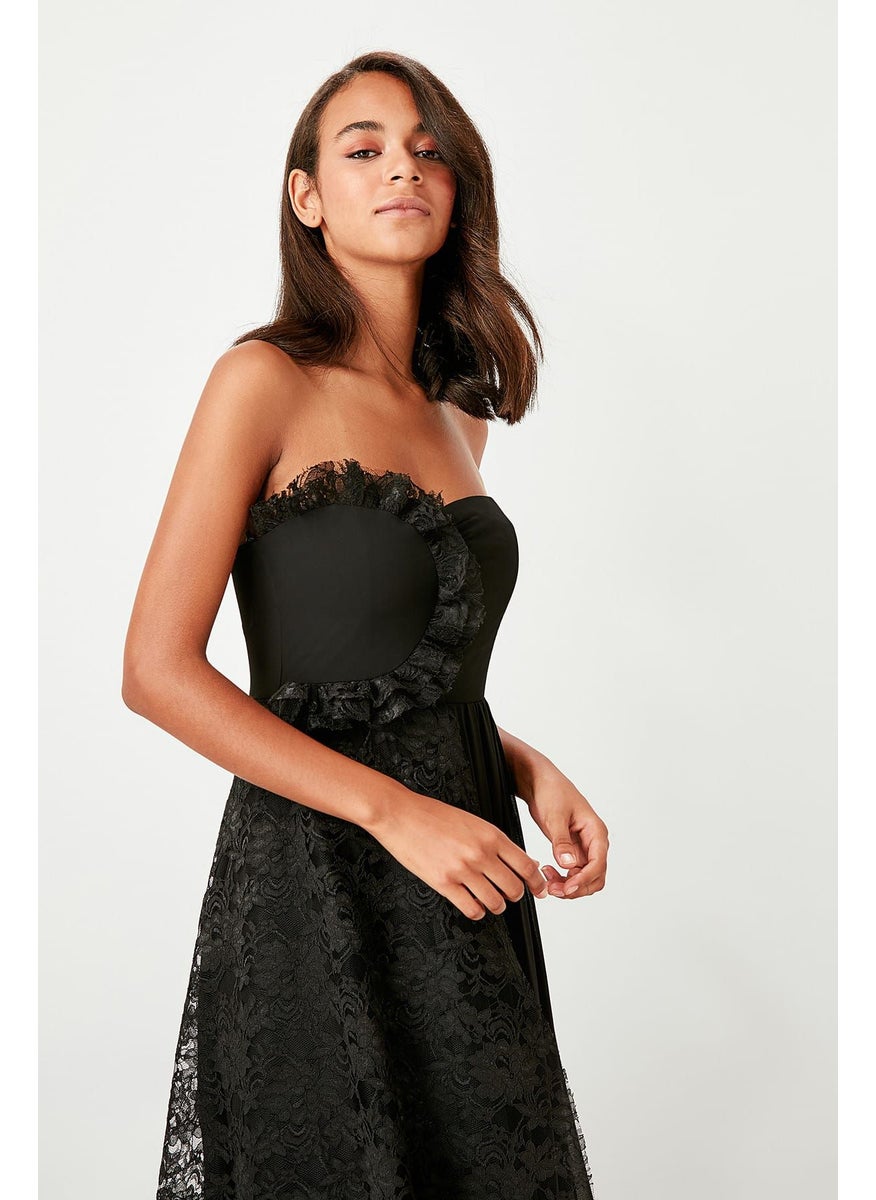 trendyol - Lace Detail Bandeau Dress - Image 1