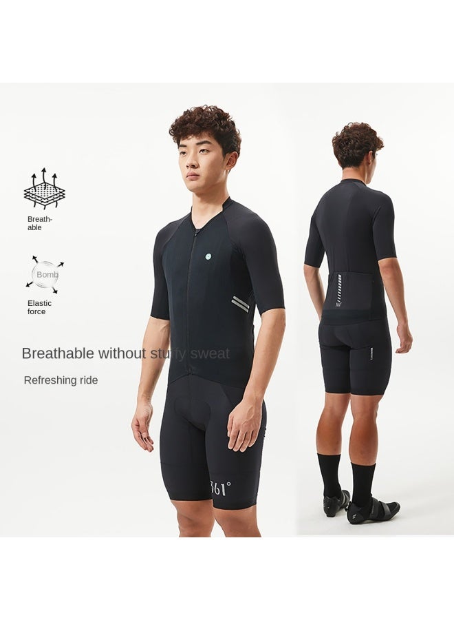 Men's Cycling Jersey - Tight-fitting Short Sleeve T-shirt For Road Biking And Running, Slim-fit Top - Image 2