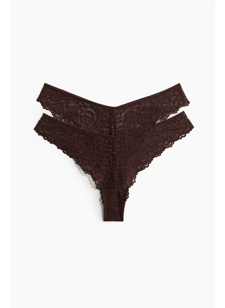 H&M 2-Pack Lace Brazilian Briefs