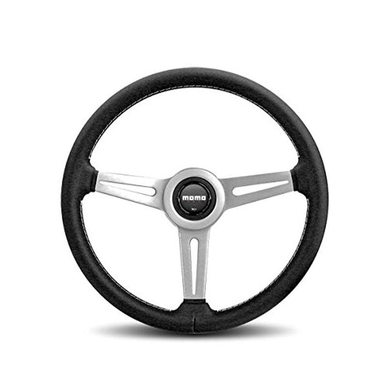 Momo RET36BK2S Retro 360 mm Leather Steering Wheel, Black - Image 5