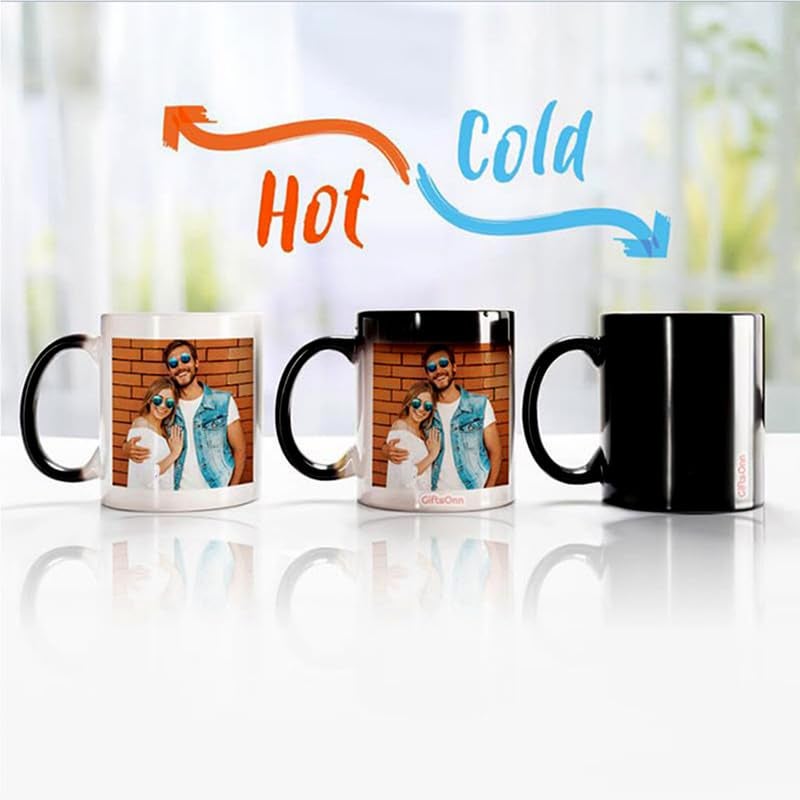 KivStar Personalized Gift Custom Photo Quote Name Wish Ceramic Magic Mug for Anniversary Gift Valentines Day Gift Birthday Gifts for Girls Boys Girlfriend Boyfriend 325 Ml D09 - Image 4