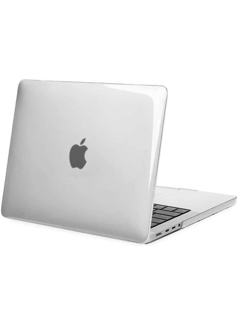 Rock Pow Case for MacBook Pro 14 Inch A3112 A3185 A3401 A2992 A2918 A2779 A2442 (2024 2023 2022 2021 Release) - Snap On Hard Shell Cover for MacBook Pro 14" M4/M3/M2/M1 Pro/Max Chip, Crystal Clear  - Image 1