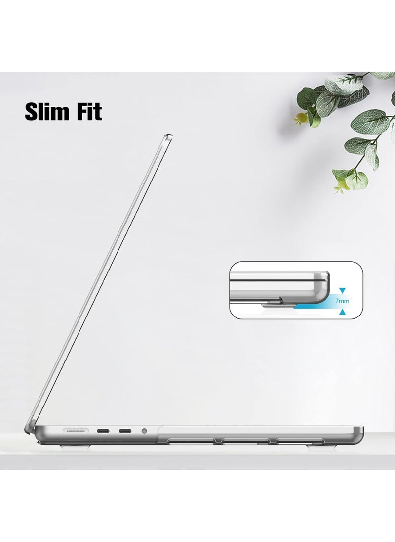 Rock Pow Case for MacBook Pro 14 Inch A3112 A3185 A3401 A2992 A2918 A2779 A2442 (2024 2023 2022 2021 Release) - Snap On Hard Shell Cover for MacBook Pro 14" M4/M3/M2/M1 Pro/Max Chip, Crystal Clear  - Image 4
