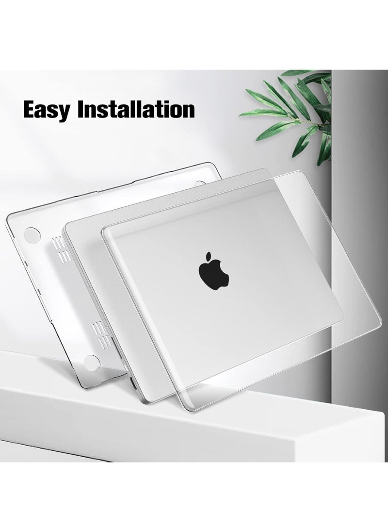 Rock Pow - Case for MacBook Pro 14 Inch A3112 A3185 A3401 A2992 A2918 A2779 A2442 (2024 2023 2022 2021 Release) - Snap On Hard Shell Cover for MacBook Pro 14" M4/M3/M2/M1 Pro/Max Chip, Crystal Clear - Image 1