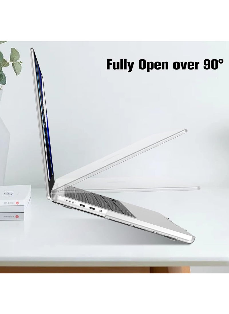 Rock Pow Case for MacBook Pro 14 Inch A3112 A3185 A3401 A2992 A2918 A2779 A2442 (2024 2023 2022 2021 Release) - Snap On Hard Shell Cover for MacBook Pro 14" M4/M3/M2/M1 Pro/Max Chip, Crystal Clear  - Image 3