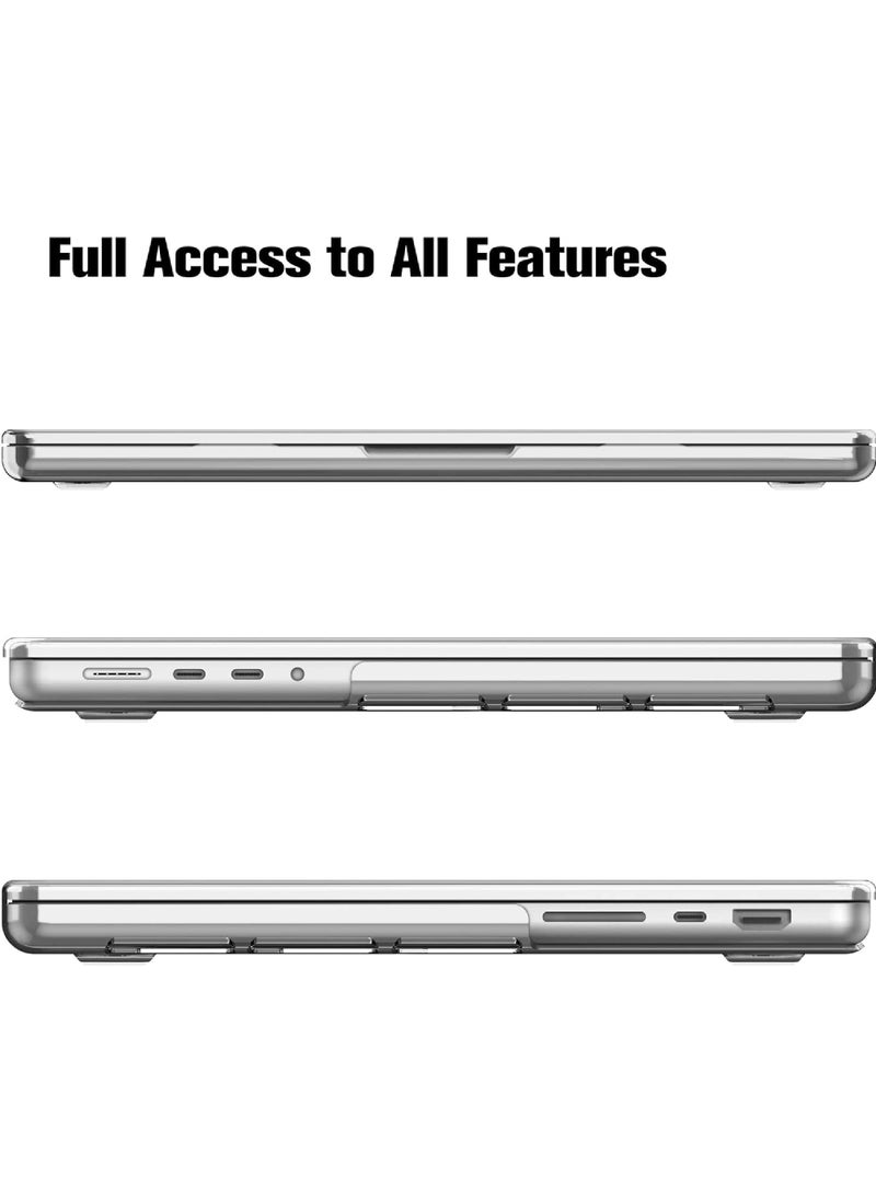 Rock Pow Case for MacBook Pro 14 Inch A3112 A3185 A3401 A2992 A2918 A2779 A2442 (2024 2023 2022 2021 Release) - Snap On Hard Shell Cover for MacBook Pro 14" M4/M3/M2/M1 Pro/Max Chip, Crystal Clear  - Image 5