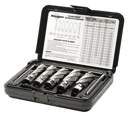 Hougen 12006 12,000 Series Annular Cutter Kit 5/8, 3/4, 7/8, 1, 1-1/8" 2-Inch Depth of Cut 3/4-Inch Weldon Shank For Magnetic Drills - Image 1