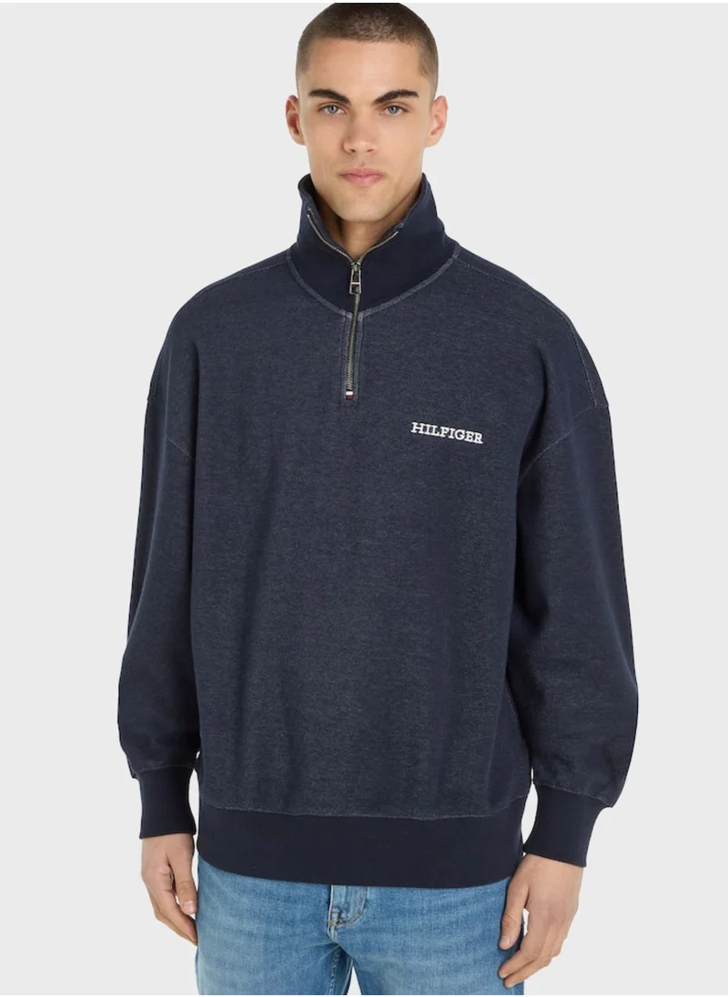 TOMMY HILFIGER Logo Zip Through Sweatshirt
