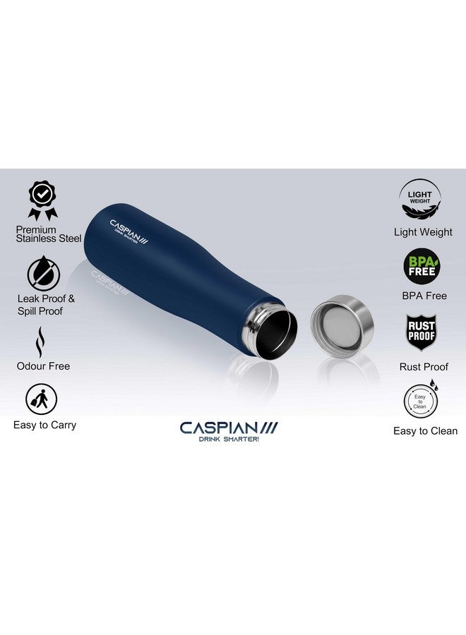 CASPIAN /// Aqua Stainless Steel Water Bottle (Blue, 1 Litre, Set of 2)| Leak Proof Thunder for Fridge Home Office Travel School Kids Boys Girls Adults Sports Gym Yoga - Image 5