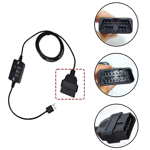 JEUCLEL موفر الذاكرة USB للسيارات مع جرس إنذار، كابل طاقة طوارئ لوحدة التحكم الإلكترونية للسيارة، أداة استبدال/فصل بطارية السيارات، حفظ الإعدادات أثناء إزالة البطارية - Image 4