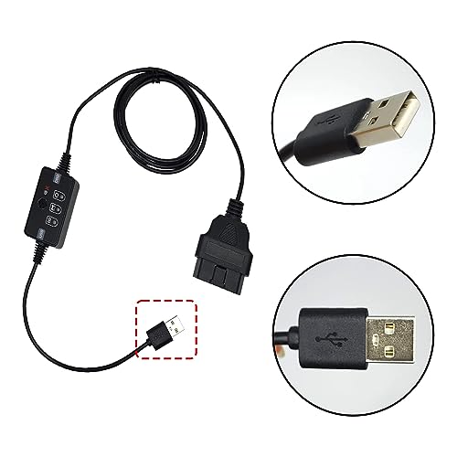 JEUCLEL موفر الذاكرة USB للسيارات مع جرس إنذار، كابل طاقة طوارئ لوحدة التحكم الإلكترونية للسيارة، أداة استبدال/فصل بطارية السيارات، حفظ الإعدادات أثناء إزالة البطارية - Image 3