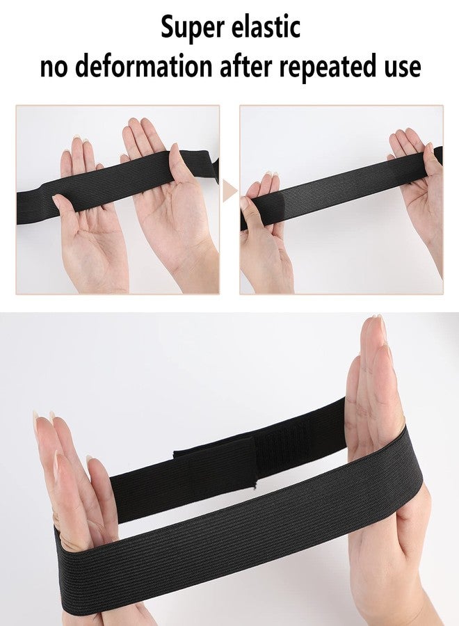 WILLBOND 12 Pcs Elastic Bands for Wigs Adjustable Lace Melting Edge Wrap 1.2 x 23.6 Inch Black Wig Headband Bands for Lace Front - Image 4