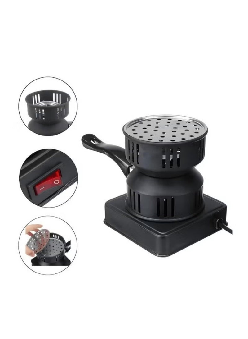 Multifunctional Electric Charcoal Starter & Single Burner with Detachable Handle - Porcelain Coated for BBQ & Coal Lighting - Image 1
