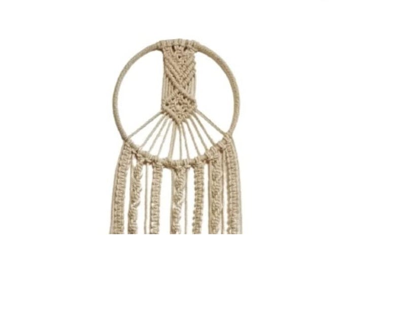 DXYZ Macrame Dream Catcher (Small) | Cotton Rope Bohemian Vintage Style Wall Hanging | Modern Room Home Decor - Image 2