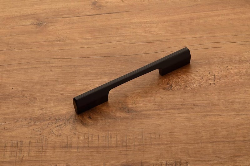 HARMONUS Fancy Aluminium Kitchen Cabinet HandlePull HandleDoor HandleDrawer HandleGlossy Black FinishAluminium Alloy 160 MM 8 Inch 6 PCS HCBLACKSAC356160MM - Image 4