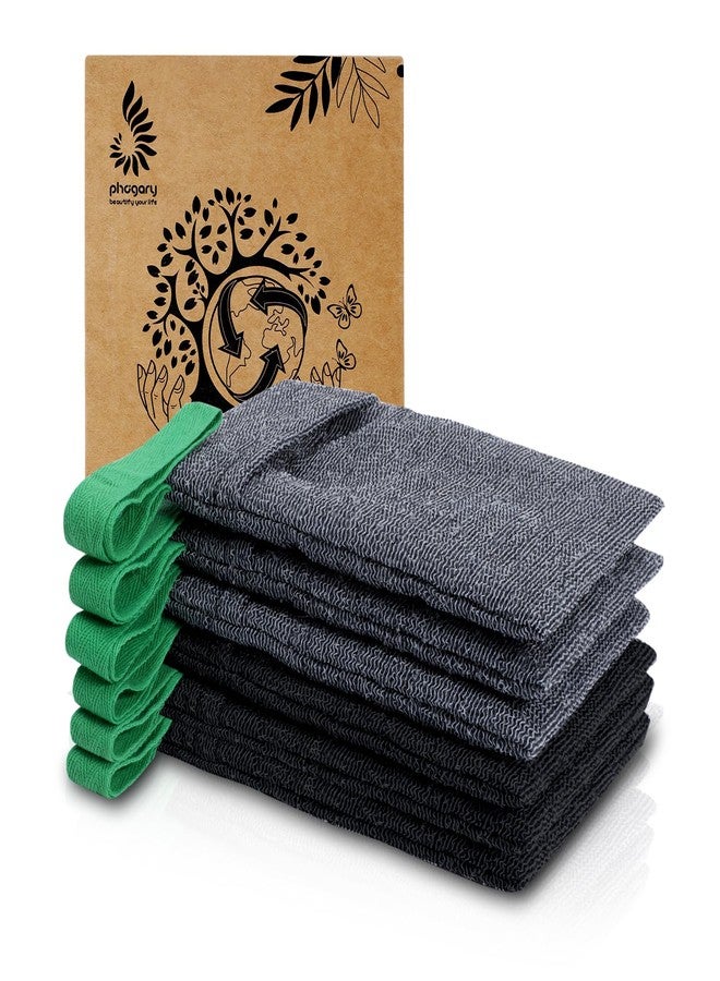 PHOGARY Soap Bags Mesh Exfoliating, 6 Pack Soap Net Sock for Bar Soap, Nylon Shampoo Bar Bags for Bath/Shower Exfoliating, Soap Sleeve Body Scrubber Pouch Body Exfoliator - Quick Drying (Black,Gray) - Image 1